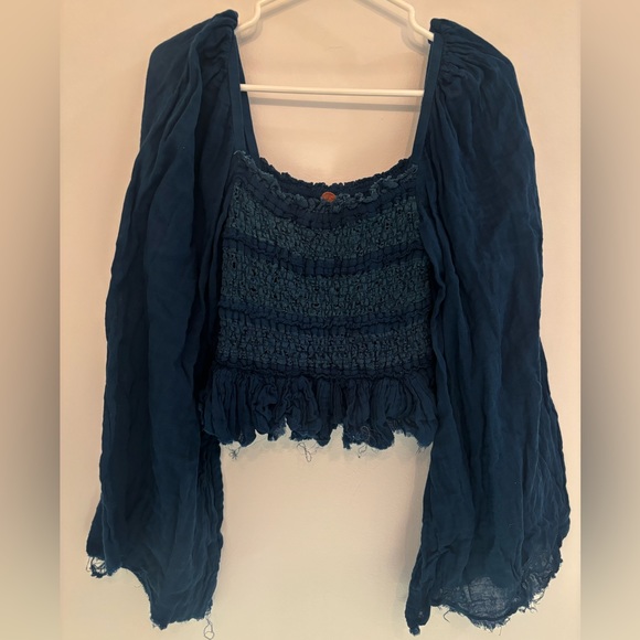 ‼️SOLD‼️ Free People Ruffle Peplum Top - Picture 2 of 5
